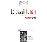 Le travail humain 2026-2, vol. 89, N.2 - Collectif - Puf - broché - Revue