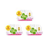 Le Trèfle Maxi Douceur - Papier toilette, 108 Maxi Rouleaux = 216 Rouleaux Classiques, Gaufrage en Forme de Trèfle, Double épaisseur, Blanc