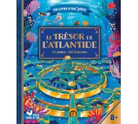 Virgile Turier – Le Trésor de l'Atlantide – 5 cartes et 130 énigmes – Cartonné – Deux Coqs d'Or