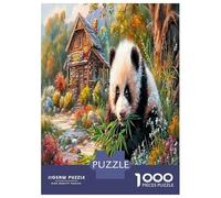 Le trésor National de la Chine Puzzles Art Déco 1000 Pièces Panda géant Jigsaw Puzzle Jeu De Décompression Idées Cadeaux Aux Adultes Et Enfants 38x26cm/1000pcs