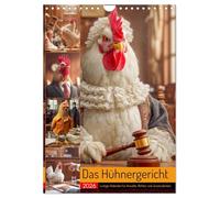 Le tribunal des poules - Calendrier amusant pour les avocats, les juges et les étudiants en droit, Version française (Calendrier mural 2026 DIN A4 portrait), Calendrier CALVENDO mensuel