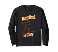 Le Tricot est Confortable Crochet Funny Knitter Crafting Manche Longue