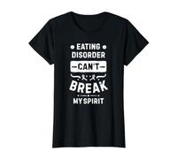 Le Trouble de l'alimentation ne Peut Pas briser Mon Esprit T-Shirt Graphique avec Valeur, Femme, Noir, XS