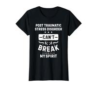 Le Trouble de Stress Post-traumatique ne Peut Pas briser Mon Esprit T-Shirt Graphique avec Valeur, Femme, Noir, XS