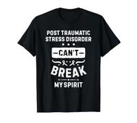 Le Trouble de Stress Post-traumatique ne Peut Pas briser Mon Esprit T-Shirt Graphique avec Valeur, Homme, Noir, S
