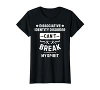 Le Trouble dissociatif de l'identité ne Peut Pas briser Mon Esprit T-Shirt Graphique avec Valeur, Femme, Noir, XS