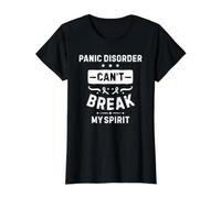 Le Trouble Panique ne Peut Pas briser Mon Esprit T-Shirt Graphique avec Valeur, Femme, Noir, S