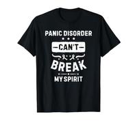 Le Trouble Panique ne Peut Pas briser Mon Esprit T-Shirt Graphique avec Valeur, Homme, Noir, M