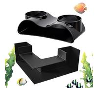 Le Tunnel à Poissons d'aquarium,2 Pièces Double Entrée Décor Esthétique,Grotte souterraine pour Aquarium - pour Betta, corydoras, Poisson-Chat, kuhli Loach, Eau Douce, Eau salée, Souterrain