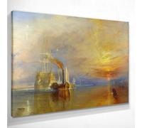 Le vaillant Téméraire William Turner, grand tableau imprimé sur toile de haute qualité, beaux-art, encadré prêt à accrocher bsa24-40x30 cm