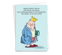 Le Vainqueur du château de pères Humour carte 1 Father's Day Card & Envelope (SKU:0239)