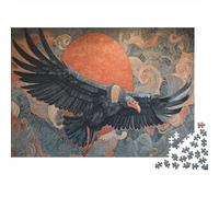 Le vautour Noir Porte Le Soleil vers Une Nouvelle Aube 1000pcs (75x50cm) Puzzle pour Adultes -,Jouet De DIY