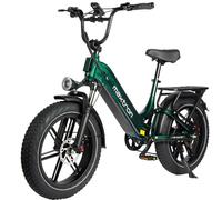 Le vélo électrique Maxtron Camel est équipé d'un moteur de 500 W, d'une batterie 48 V 18 Ah, d'une vitesse maximale de 40 km/h, d'une autonomie de 120 km et de pneus 20 x 4 pouces, Vert.