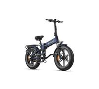 Le vélo électrique pliant ENGWE est équipé de pneus de 20 x 4 pouces de large, d'une batterie de 16 Ah, d'une suspension intégrale, d'une boîte de vitesses à 8 rapports et d'un moteur Engine Pro 2.0. 