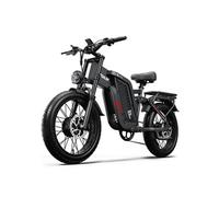 Le vélo électrique TIFGALOP 20 pouces est équipé d'une batterie lithium-ion 52V 24Ah, d'une autonomie maximale de 45 à 90 kilomètres et d'une vitesse de pointe de 25 km/h. noir