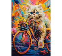 Le Vélo Fleuri Du Chaton - Puzzle 500 Pièces