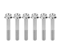 Le vélo tourne les vis, Boulons à bride en titane M10 multicolores, plusieurs tailles, paquet de 6(Titanium,65MM-M10)