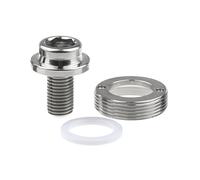 Le vélo tourne les vis, Jeu de boulons de pédalier de vélo avec entretoises en nylon et cache-manivelle M8 x 15 mm, multicolore(Titanium 1 Set)