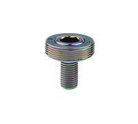 Le vélo tourne les vis, Jeu de boulons de pédalier de vélo avec entretoises en nylon et cache-manivelle M8 x 15 mm, multicolore(Rainbow 2 Sets)