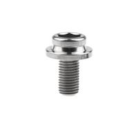 Le vélo tourne les vis, Jeu de boulons de pédalier de vélo avec entretoises en nylon et cache-manivelle M8 x 15 mm, multicolore(Titanium)