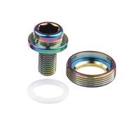 Le vélo tourne les vis, Jeu de boulons de pédalier de vélo avec entretoises en nylon et cache-manivelle M8 x 15 mm, multicolore(Rainbow 1 Set)
