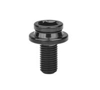 Le vélo tourne les vis, Jeu de boulons de pédalier de vélo avec entretoises en nylon et cache-manivelle M8 x 15 mm, multicolore(Black)