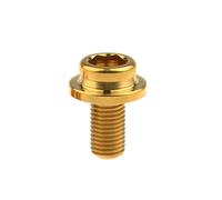 Le vélo tourne les vis, Jeu de boulons de pédalier de vélo avec entretoises en nylon et cache-manivelle M8 x 15 mm, multicolore(Gold)