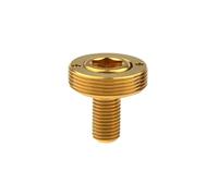 Le vélo tourne les vis, Jeu de boulons de pédalier de vélo avec entretoises en nylon et cache-manivelle M8 x 15 mm, multicolore(Gold 2 Sets)