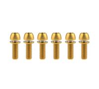 Le vélo tourne les vis, Lot de 6 boulons en titane avec rondelles for frein de vélo multicolores M6 x 18 mm/20 mm(Gold,20MM-M6)