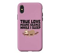Le véritable Amour Signifie Le Silence Quand Je Dors drôle Coque pour iPhone X/XS