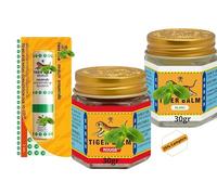 le veritable Baume chauffant thai 30gr, extra fort lot de 03 produits pour les douleurs articulaire mal de dos effet chaud et froid, avant et apres le sport (02 baume et inhalateur)