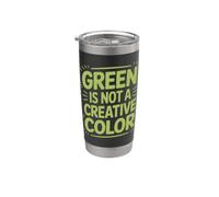 Le vert n'est pas une couleur créative Gobelet isotherme en acier inoxydable double paroi