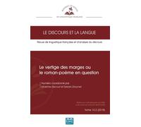 Le vertige des marges ou le roman-poème en question 10.2 - 2018 - Sylvain Dournel - Eme Et Intercommunications - broché - Revue