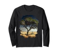 Le Vieil Arbre de la Savane est Un Symbole de la Nature et Manche Longue