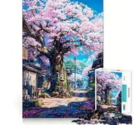 Le Vieux Cerisier Sakura Puzzle de 1000 pièces pour Adultes pour renforcer Les Liens, se Souvenir de Moments de sérénité et Profiter d'une qualité exceptionnelle 38x26cm