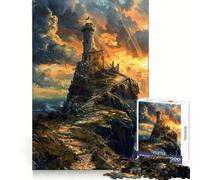 Le Vieux Gardien de la côte Puzzle de 1000 pièces pour Adolescents Jeu de logique et de détente Découpe précise Cadeau précieux (50x75cm)