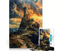 Le Vieux Gardien de la côte Puzzle de 1000 pièces pour Adolescents Jeu de logique et de détente Découpe précise Cadeau précieux (50x75cm)