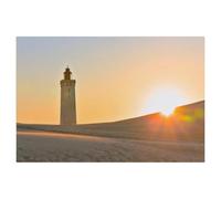 Le Vieux Phare de Rubjerg Knude au Soleil couchant，Puzzles Puzzle en Papier Abstrait 1000 Pièces Adultes Puzzles Haute Difficulté Cadeau d'apprentissage Créatif（50x70cm）-AK67