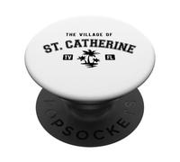Le Village de St Catherine - Style Classique - Motif Palmiers PopSockets PopGrip Adhésif