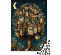 Le Village est niché sous Un Arbre géant 38x26cm/1000pcs Puzzle pour Adultes -,Jouet De DIY