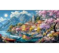 Le-Village-Vibrant Puzzle 1000 pièces Educa Divertissement créatif De l'art Décoration Jeu éducatif Challenge Toy pour Adultes et Enfants à partir de 12 Ans 75x50cm/1000pcs