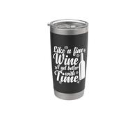 Le vin est comme un bon vin qui s'améliore avec le temps Gobelet isotherme en acier inoxydable double paroi