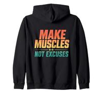 Le Vintage Fait des Muscles, Pas des Excuses pour l'entraînement Physique Sweat à Capuche
