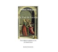 Le viol de Lucrèce - William Shakespeare - Ressouvenances - broché - Poésie