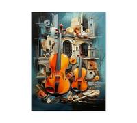 Le Violon，Puzzle pour Adultes 1000 Pièces en Papier Puzzles Jeu Cadeau Accueil Décoratif Mots Croisés（38x26cm）-AF82