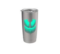 Le visage souriant de DJ Mallow Aqua Gobelet isotherme en acier inoxydable double paroi
