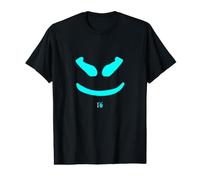 Le Visage Souriant de DJ Mallow Aqua T-Shirt Graphique avec Valeur