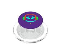 Le Visage Souriant de Funny DJ Mallow Clignote en Orange PopSockets PopGrip pour MagSafe