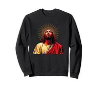 Le Visage Vintage de Dieu Guide Jésus-Christ, Image céleste Sweatshirt