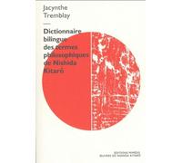 Le Vocabulaire philosophique de Nishida Kitarō - Jacynthe Tremblay - Mimesis - broché - Etude